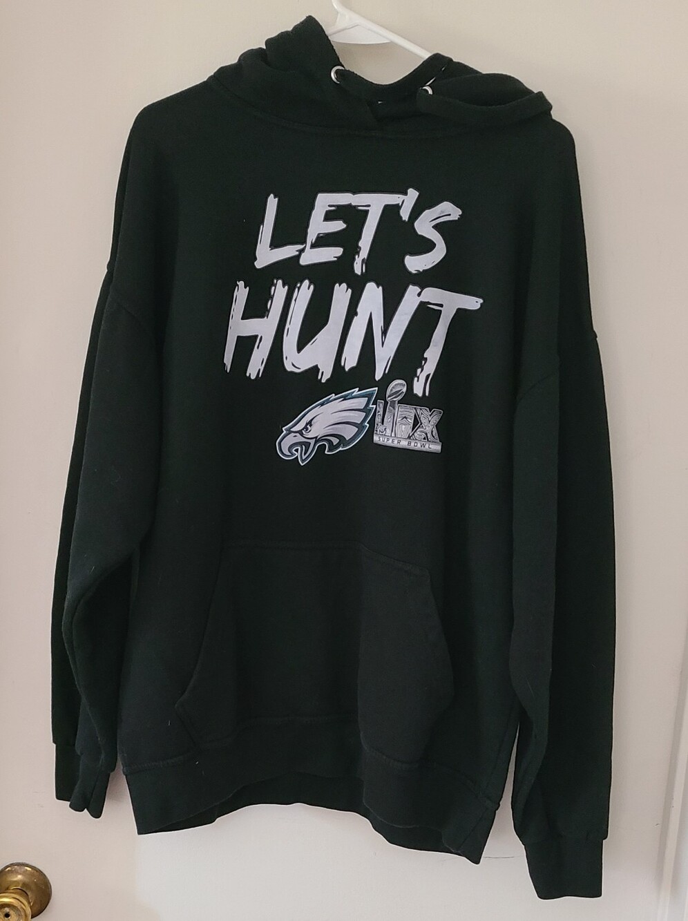 Philadelphia Eagles "Let's Hunt" Super Bowl LIX Pullover Hoodie XL